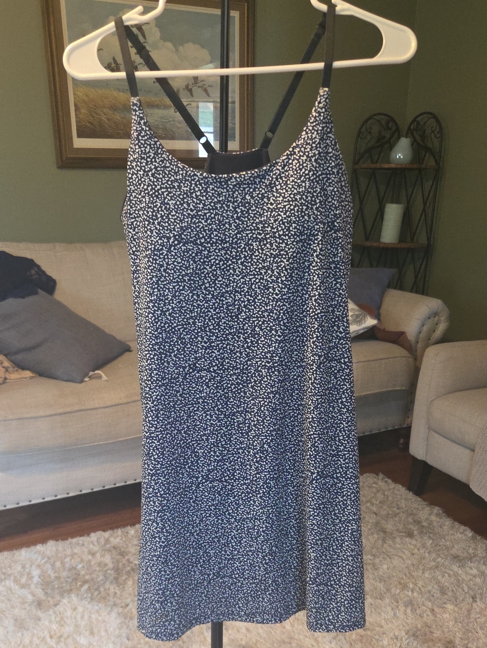 Marshalls Navy and White Printed Mini Activeware Dress
